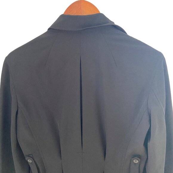 Strenesse Blue Women's Black Button Down Travel Shirt Size 6 Gabriele Strehle - Picture 5 of 10